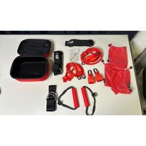 LIT AXIS Smart Resistance Band Portable Home Gym Kit w/Case Cherry Red